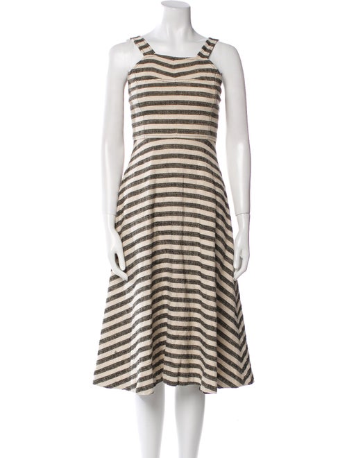 Derek Lam 10 Crosby Striped Midi Length Dress