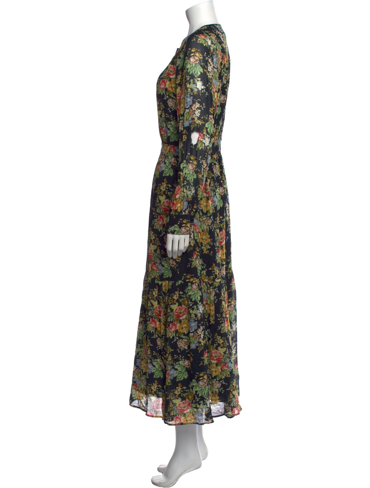 Derek Lam 10 Crosby Floral Print Long Dress