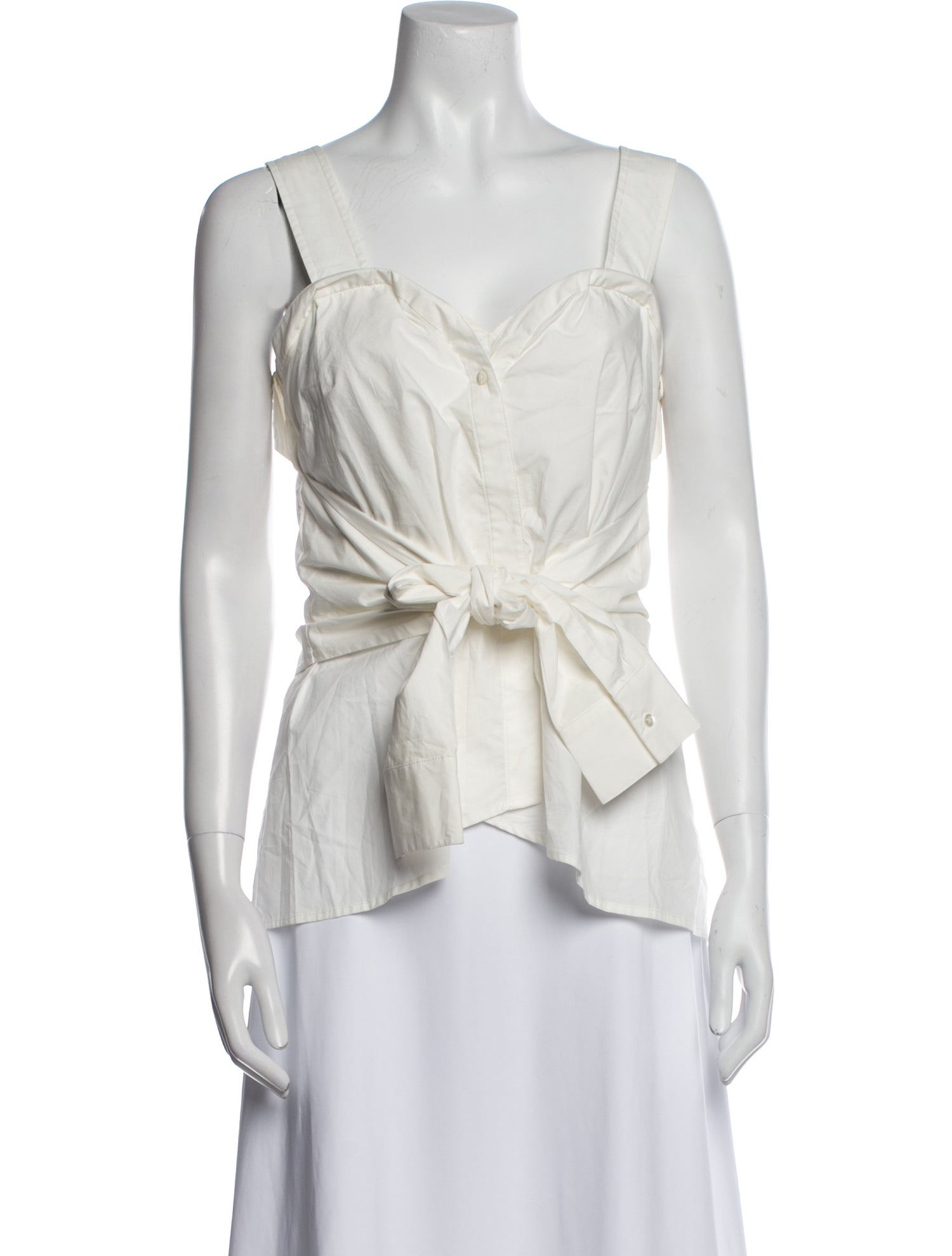 Derek Lam 10 Crosby Square Neckline Sleeveless Top