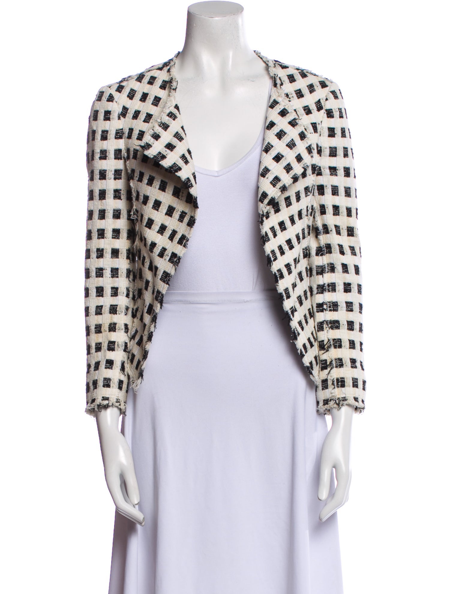 Derek Lam 10 Crosby Plaid Print Bolero