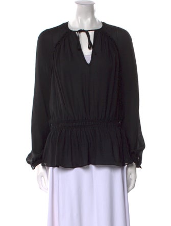 Derek Lam 10 Crosby Silk V-Neck Blouse