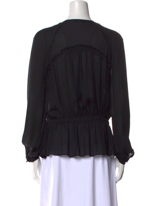 Derek Lam 10 Crosby Silk V-Neck Blouse