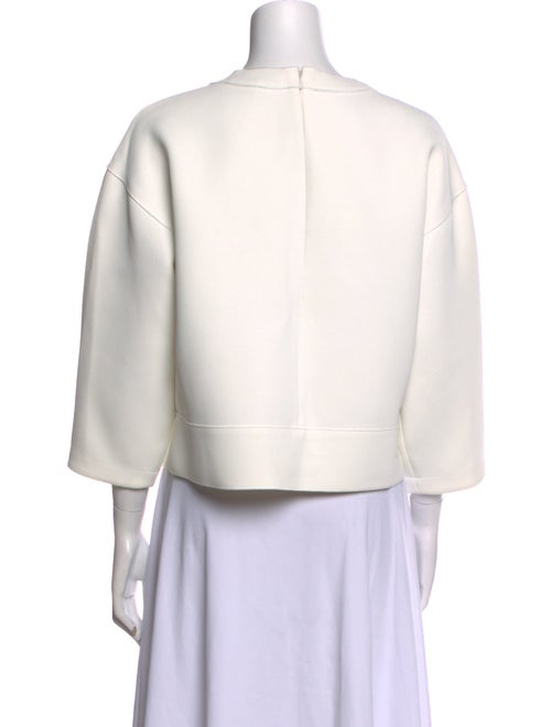 Derek Lam 10 Crosby Scoop Neck Three-Quarter Sleeve Sweatshirt