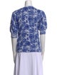 Derek Lam 10 Crosby Floral Print V-Neck Sweater
