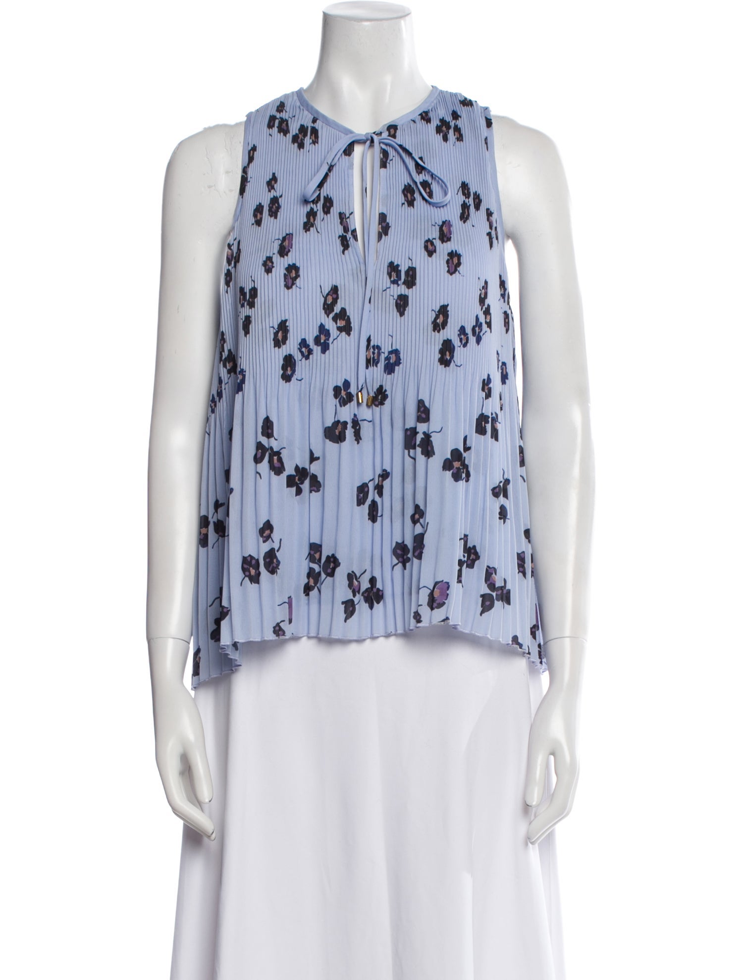 Derek Lam 10 Crosby Printed V-Neck Blouse