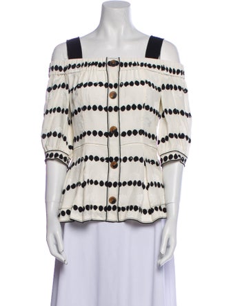 Derek Lam 10 Crosby Silk Striped Blouse