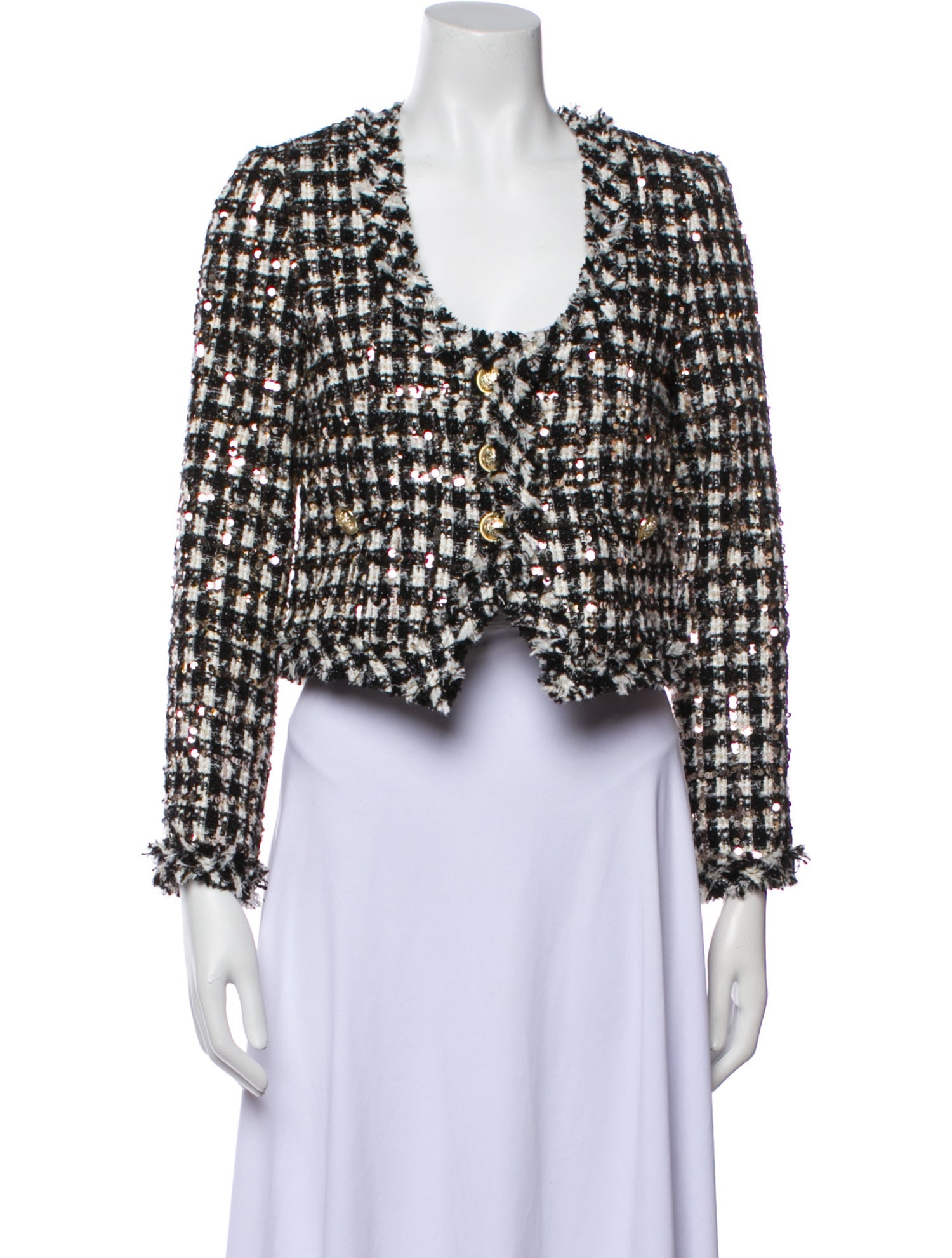 Derek Lam 10 Crosby Tweed Pattern Evening Jacket