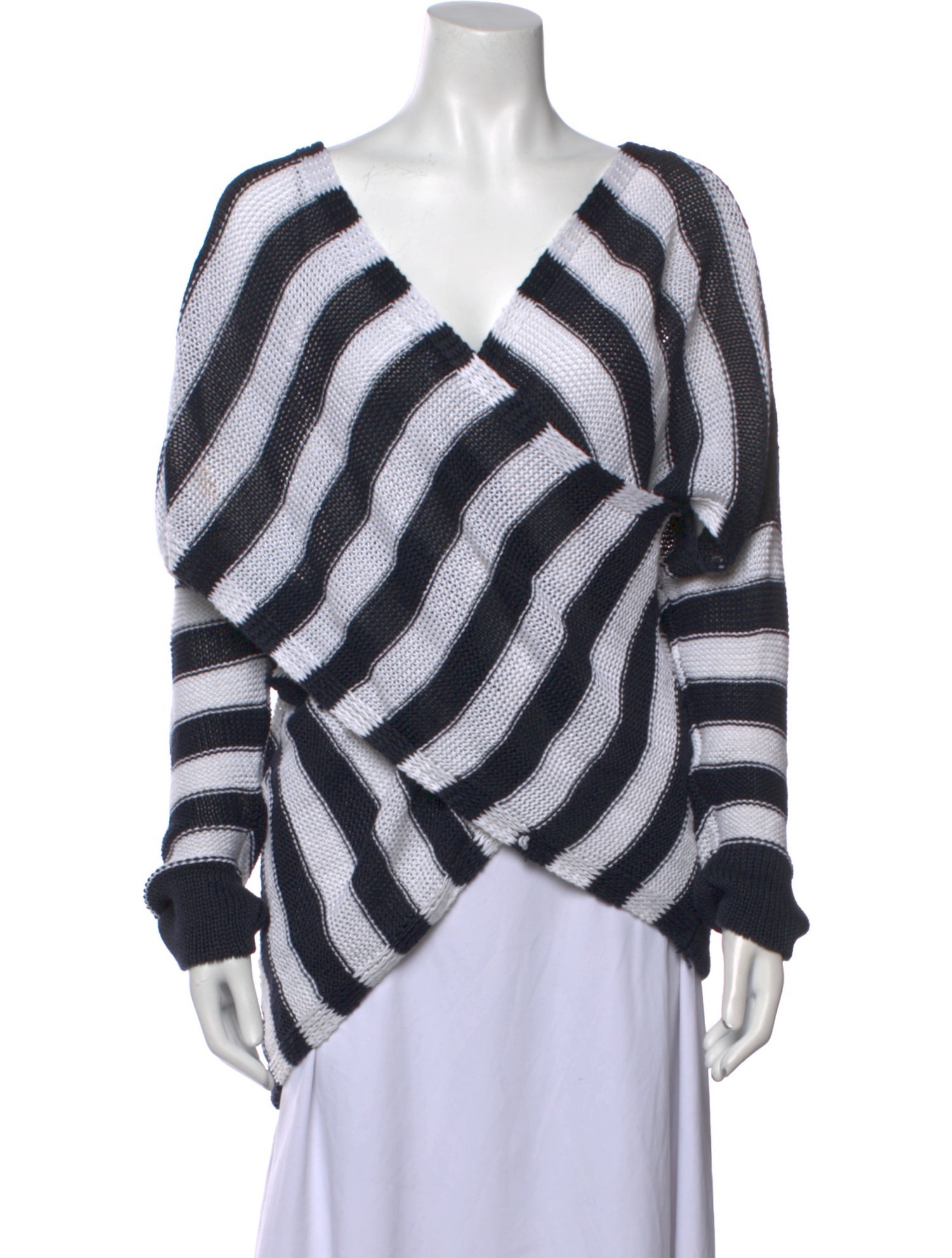Derek Lam 10 Crosby Linen Striped Sweater