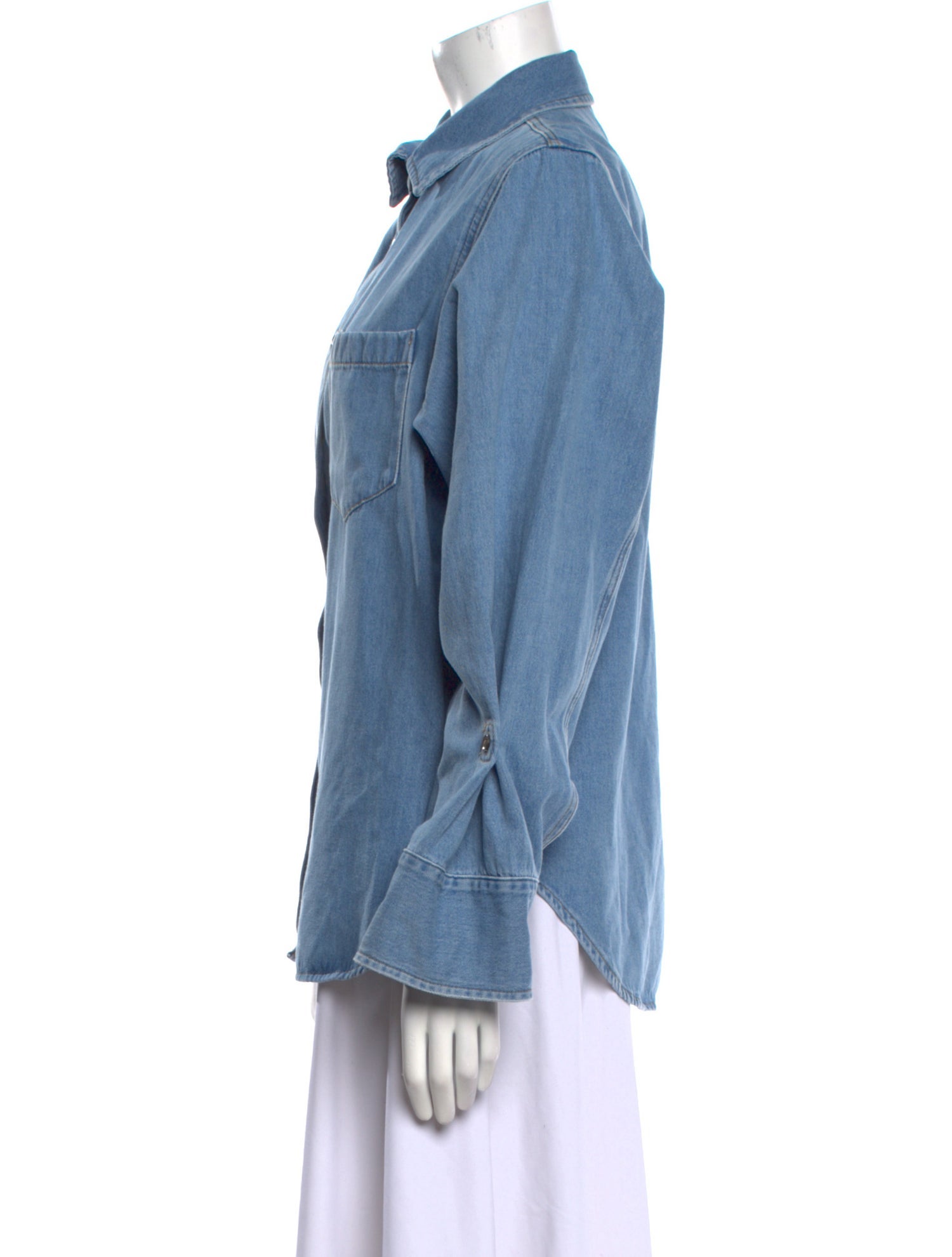 Derek Lam 10 Crosby Long Sleeve Button-Up Top