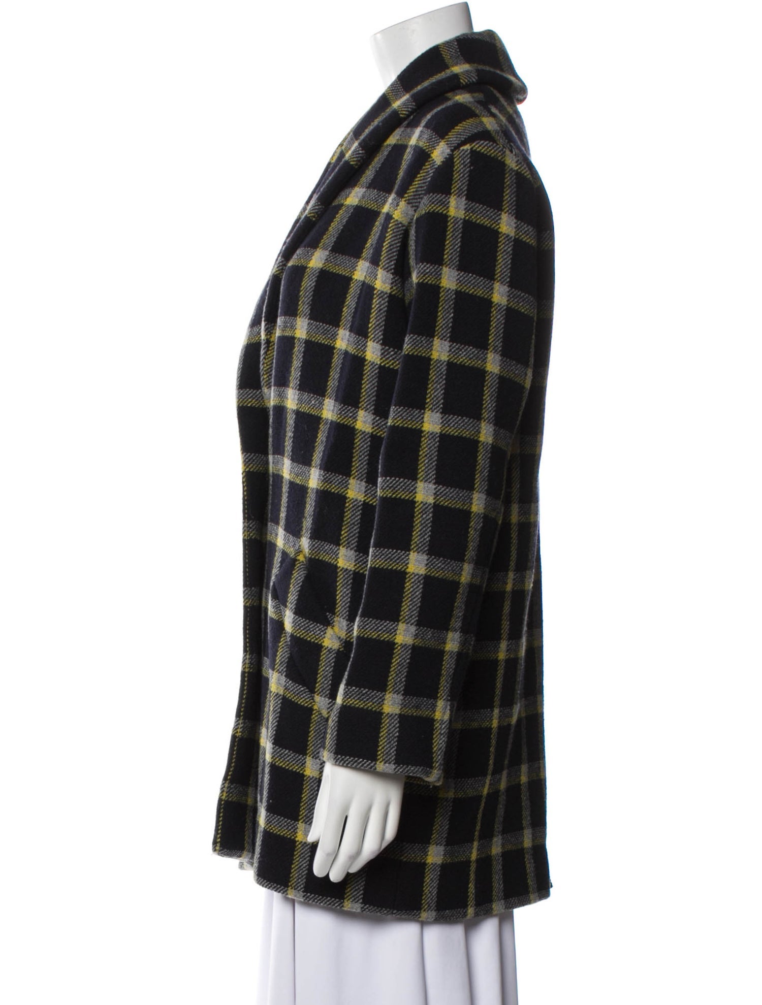 Derek Lam 10 Crosby Wool Plaid Print Blazer