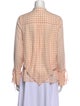 Derek Lam 10 Crosby Silk Plaid Print Blouse