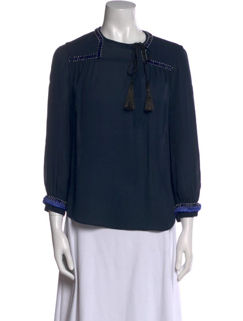 Derek Lam 10 Crosby Silk Crew Neck Blouse