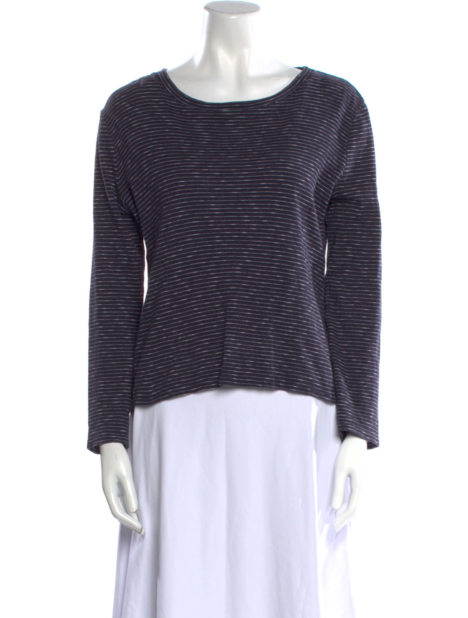 Derek Lam 10 Crosby Striped Scoop Neck Top