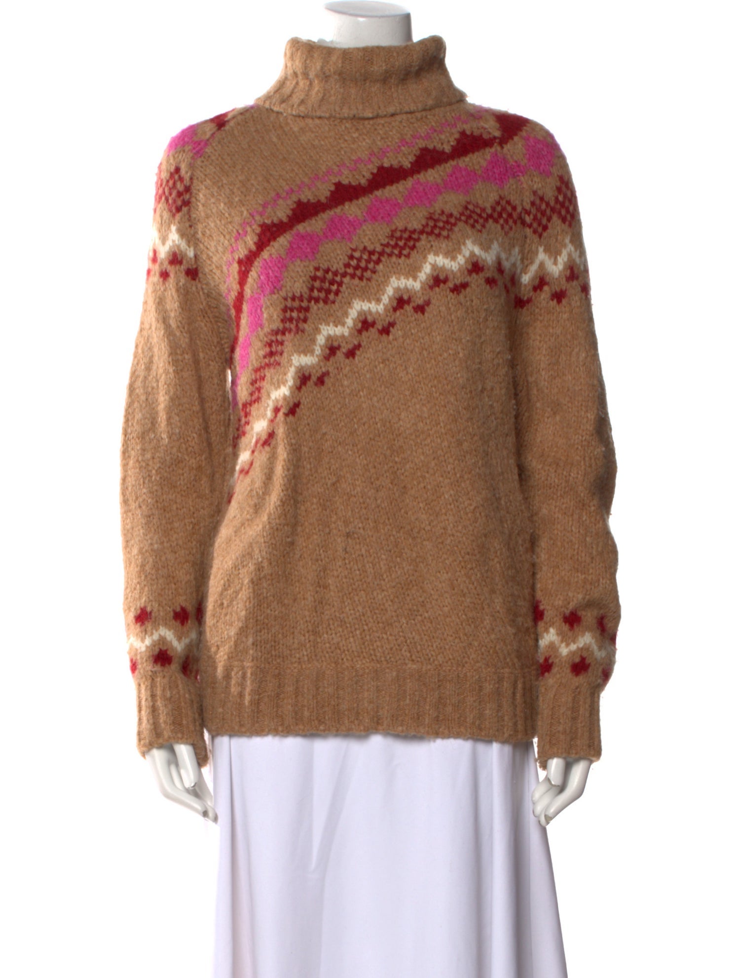 Derek Lam 10 Crosby Printed Turtleneck Sweater