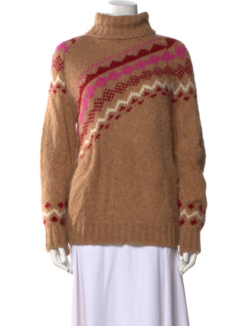 Derek Lam 10 Crosby Printed Turtleneck Sweater