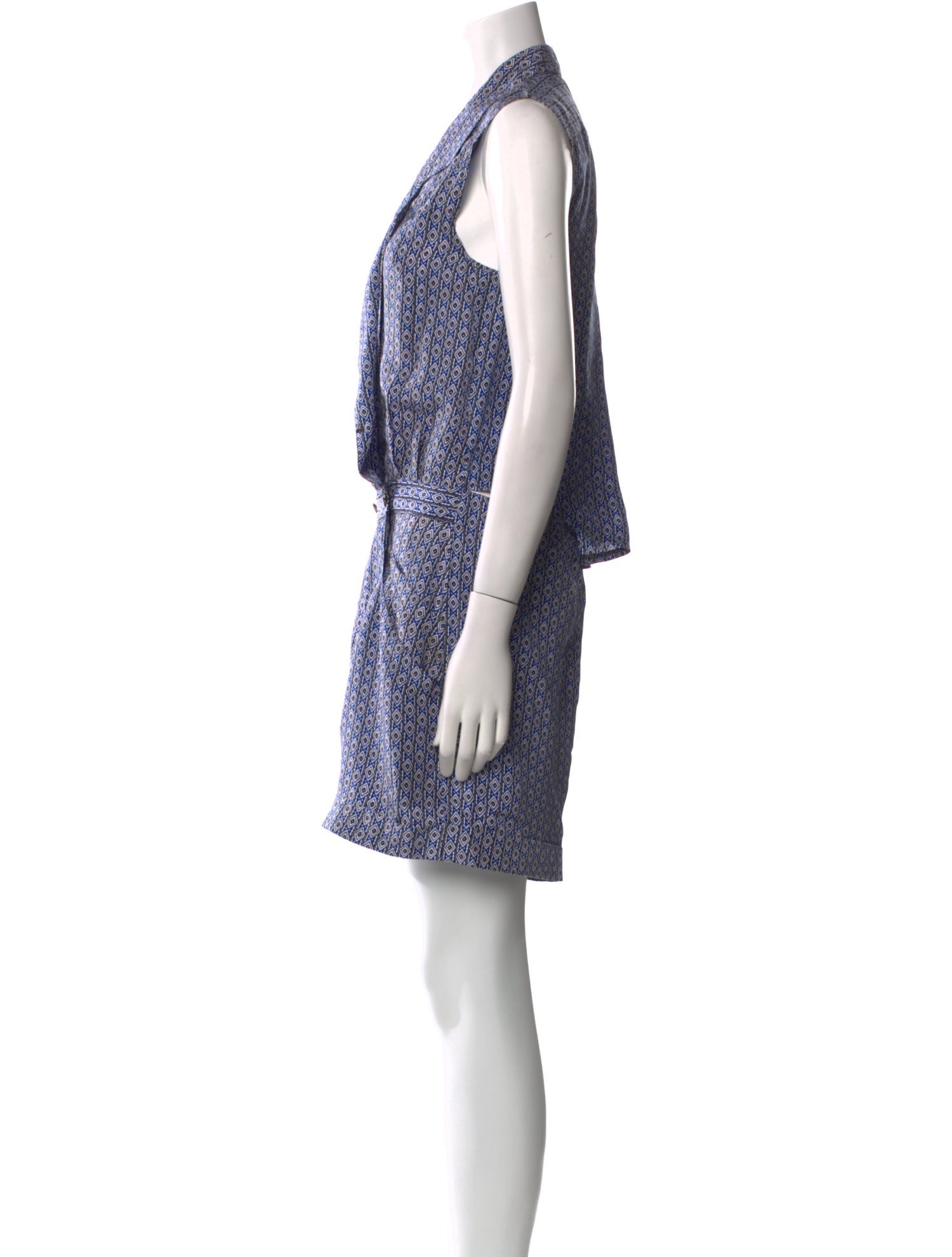 Derek Lam 10 Crosby Silk Printed Romper