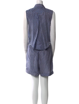 Derek Lam 10 Crosby Silk Printed Romper