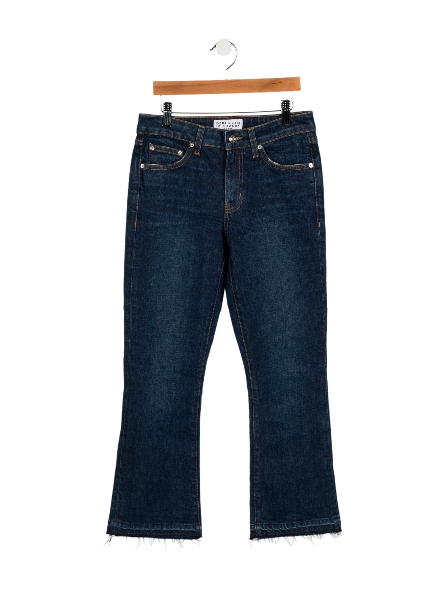 Derek Lam 10 Crosby Mid-Rise Straight Leg Jeans