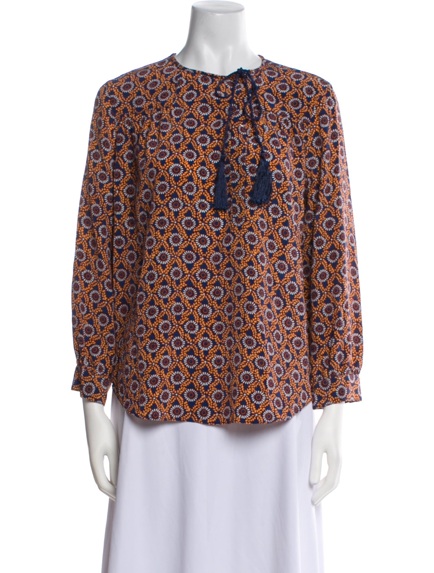 Derek Lam 10 Crosby Silk Printed Blouse