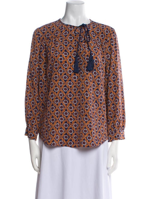 Derek Lam 10 Crosby Silk Printed Blouse