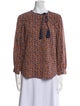 Derek Lam 10 Crosby Silk Printed Blouse