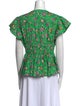 Derek Lam 10 Crosby Floral Print V-Neck Blouse
