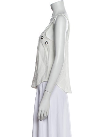 Derek Lam 10 Crosby V-Neck Sleeveless Top