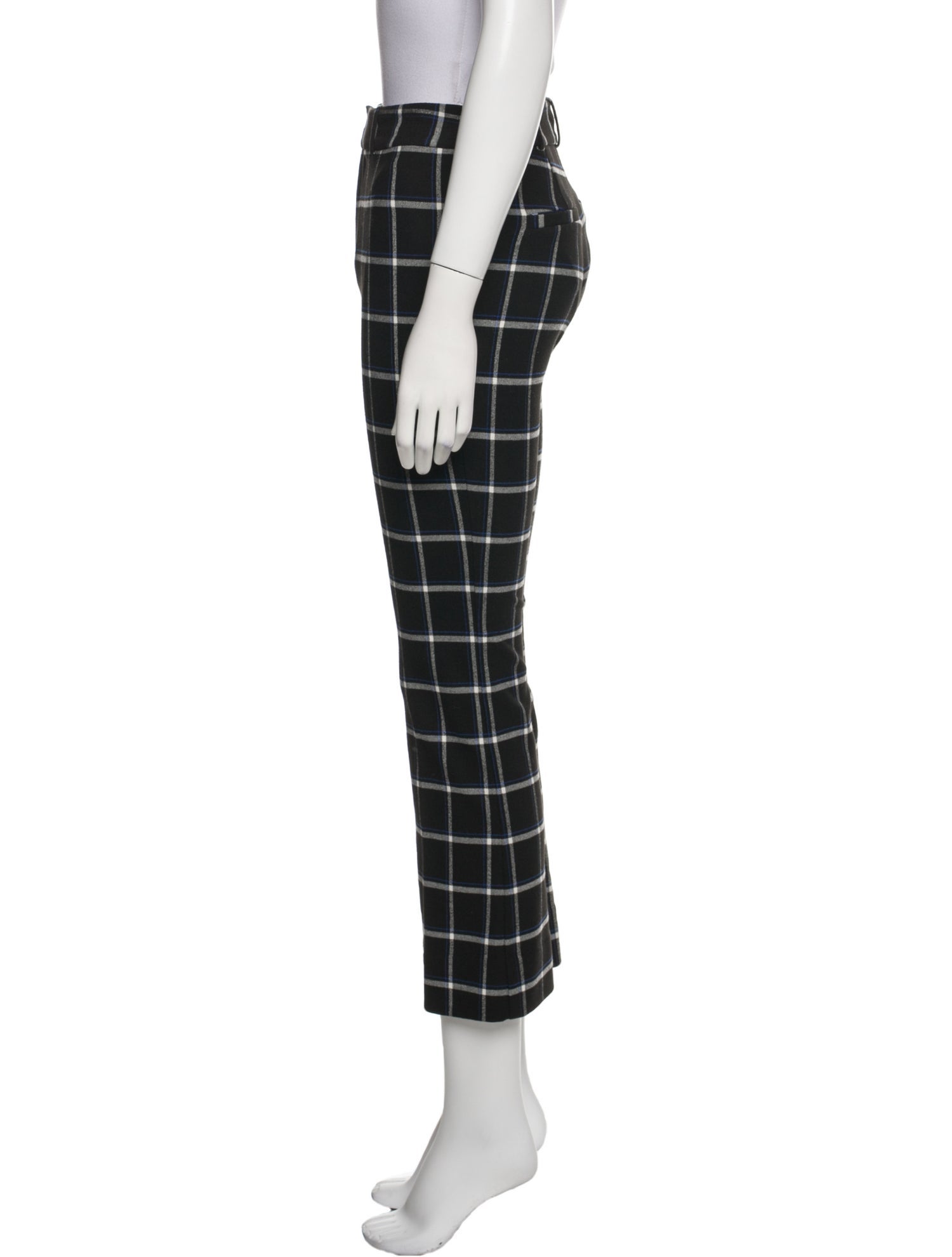 Derek Lam 10 Crosby Plaid Print Straight Leg Pants