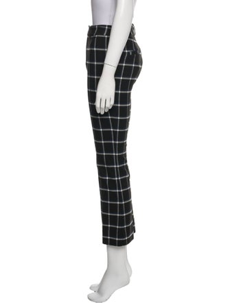 Derek Lam 10 Crosby Plaid Print Straight Leg Pants