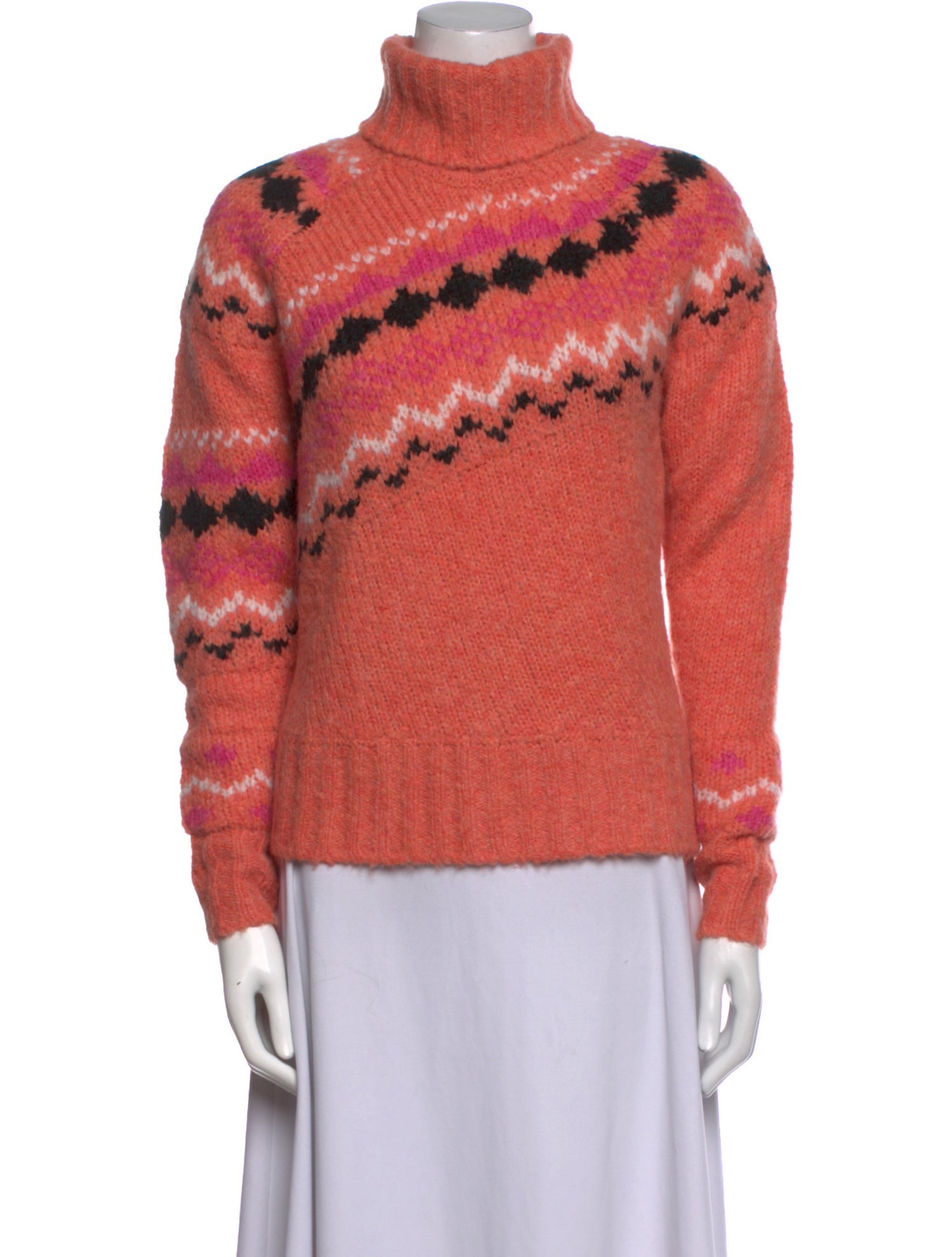 Derek Lam 10 Crosby Printed Turtleneck Sweater
