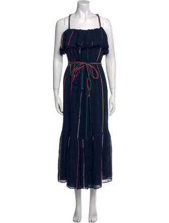 Derek Lam 10 Crosby Striped Midi Length Dress