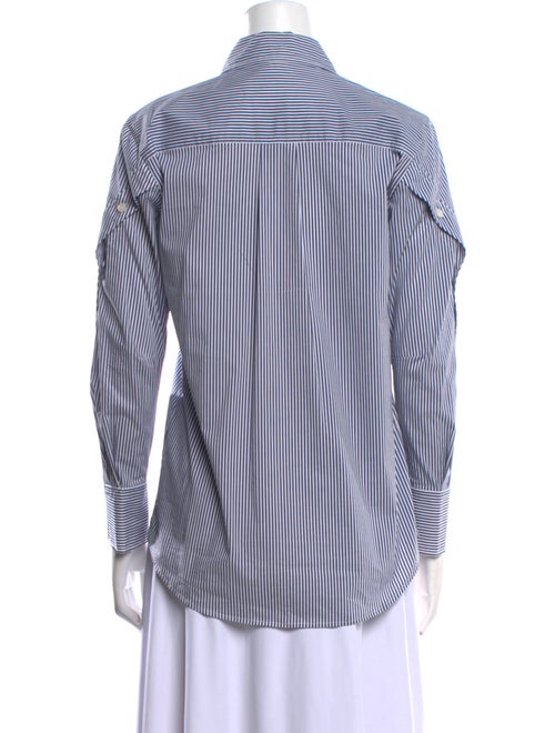 Derek Lam 10 Crosby Striped Long Sleeve Button-Up Top
