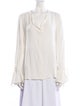 Derek Lam 10 Crosby V-Neck Long Sleeve Blouse