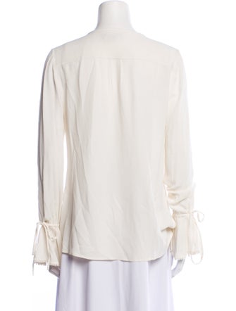 Derek Lam 10 Crosby V-Neck Long Sleeve Blouse