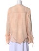 Derek Lam 10 Crosby Silk Plaid Print Blouse