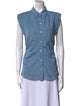 Derek Lam 10 Crosby Sleeveless Button-Up Top