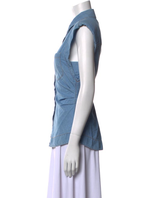 Derek Lam 10 Crosby Sleeveless Button-Up Top