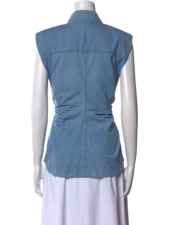 Derek Lam 10 Crosby Sleeveless Button-Up Top