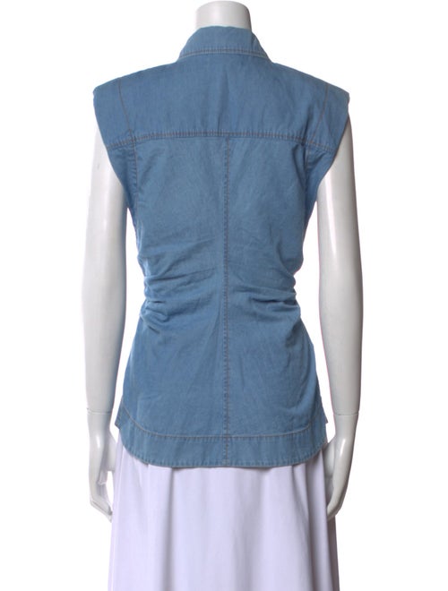 Derek Lam 10 Crosby Sleeveless Button-Up Top