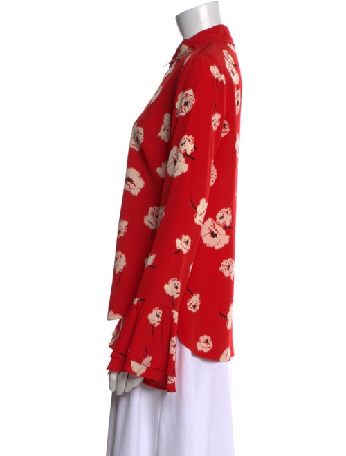 Derek Lam 10 Crosby Silk Printed Button-Up Top