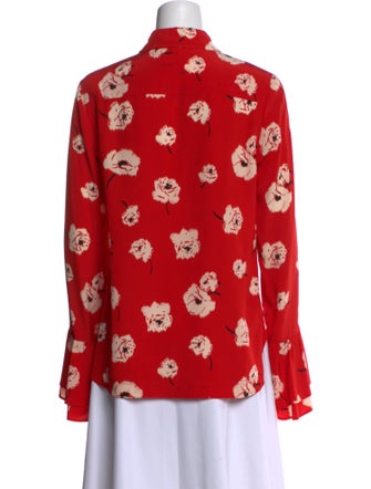 Derek Lam 10 Crosby Silk Printed Button-Up Top