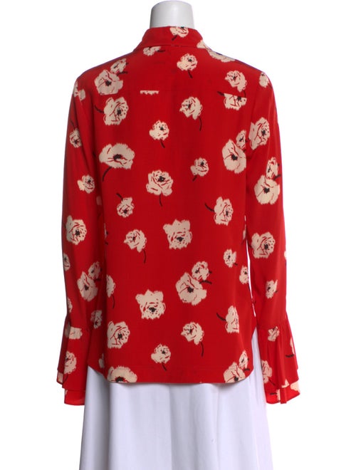 Derek Lam 10 Crosby Silk Printed Button-Up Top