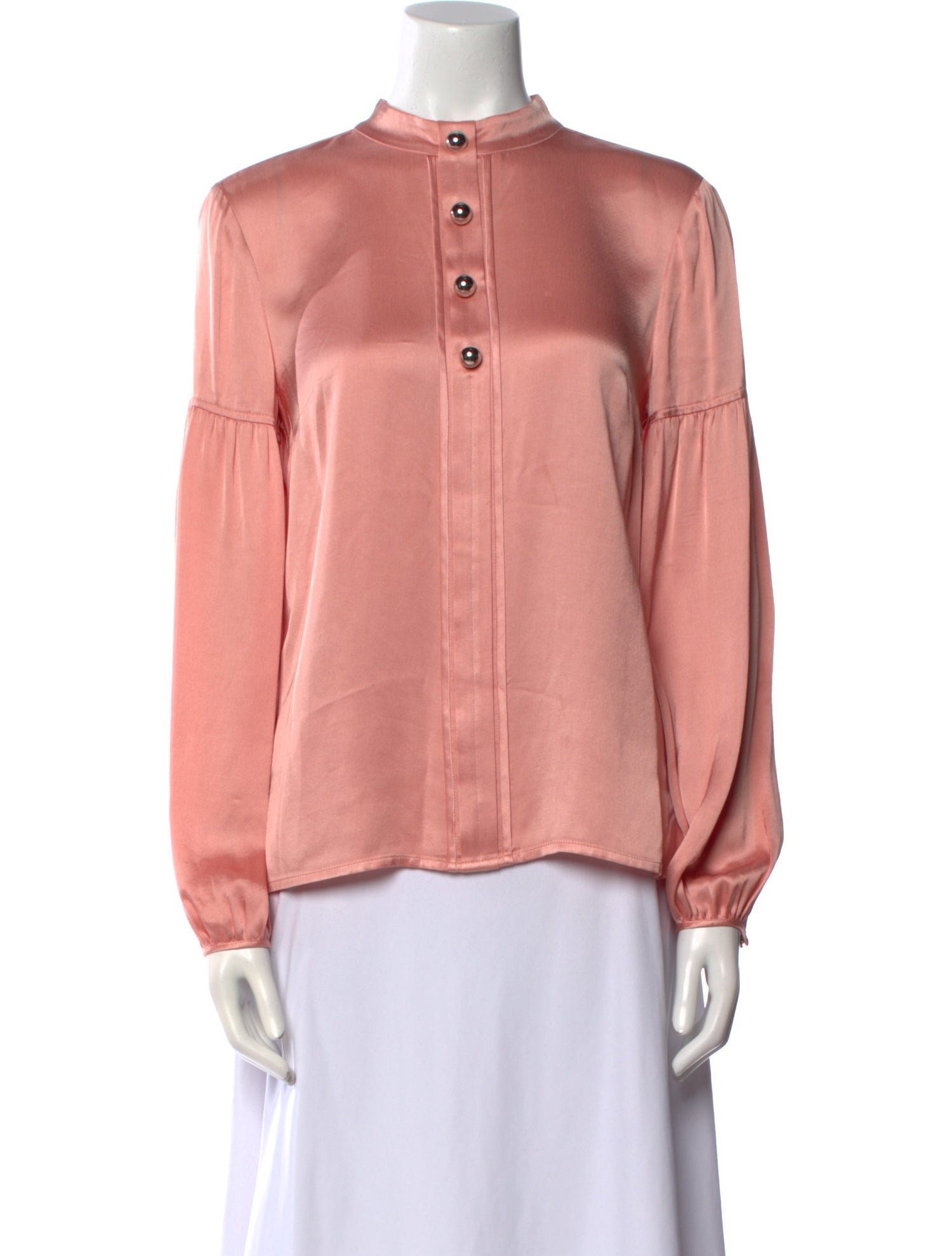 Derek Lam 10 Crosby Mock Neck Long Sleeve Blouse