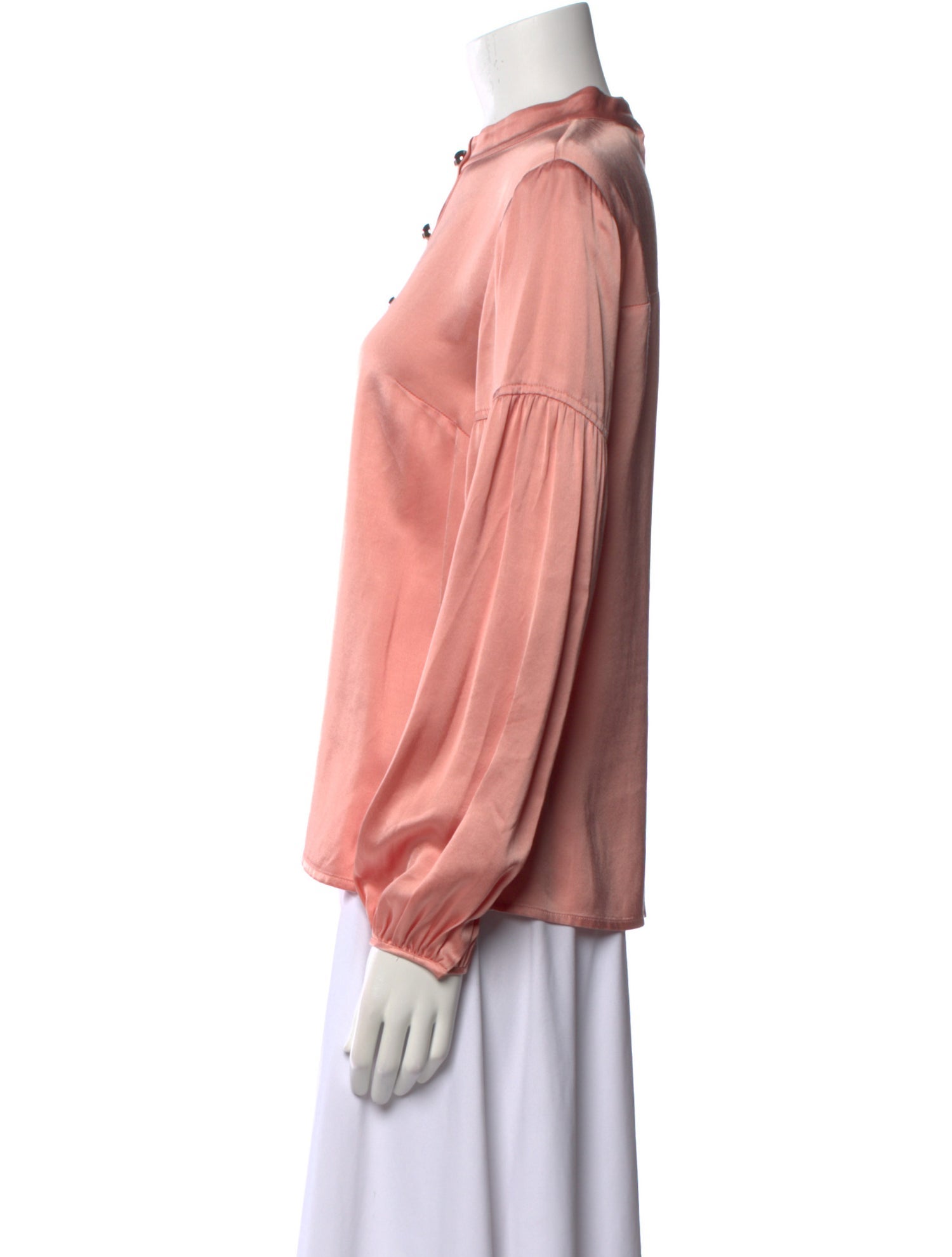 Derek Lam 10 Crosby Mock Neck Long Sleeve Blouse