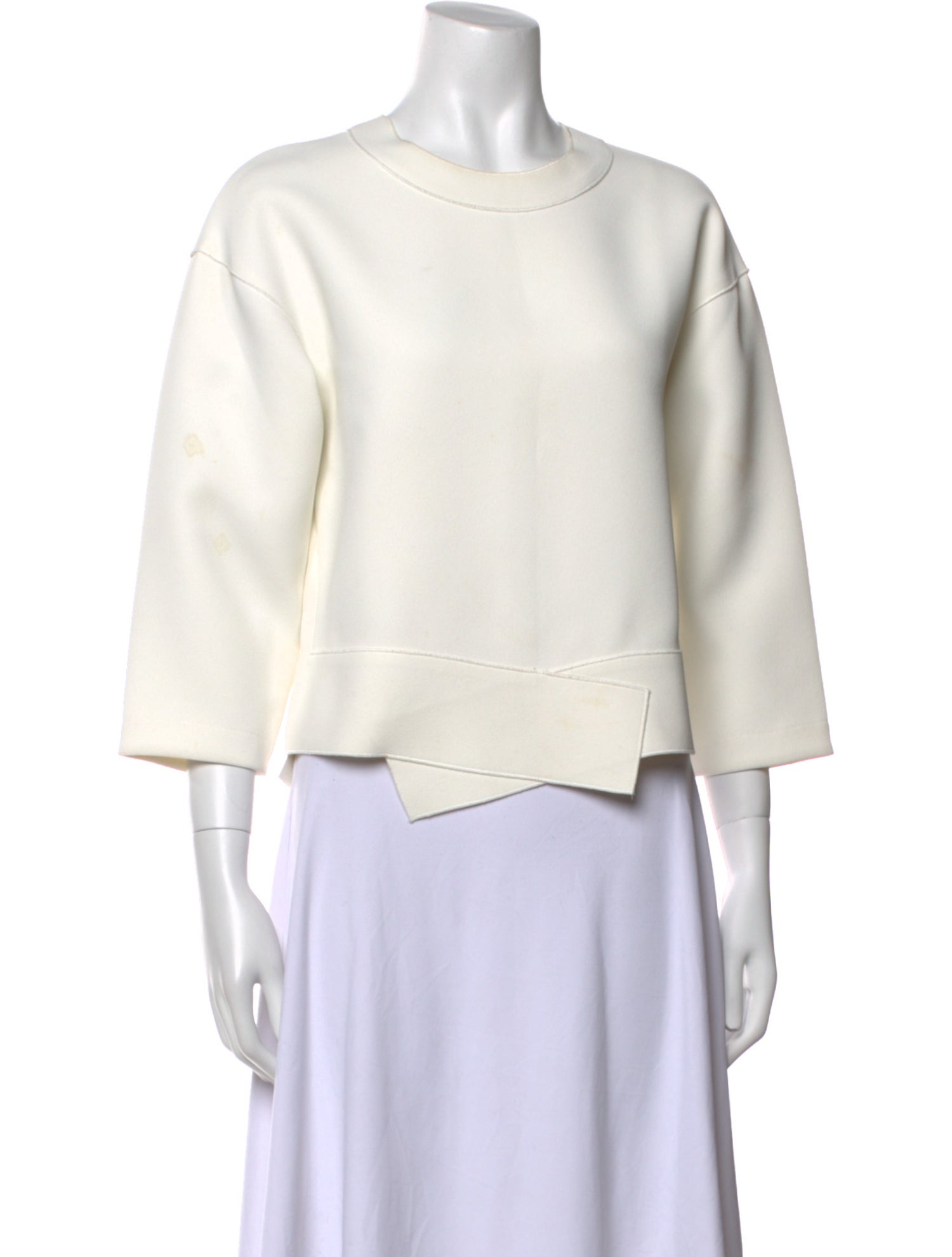 Derek Lam 10 Crosby Crew Neck Three-Quarter Sleeve Sweatshirt