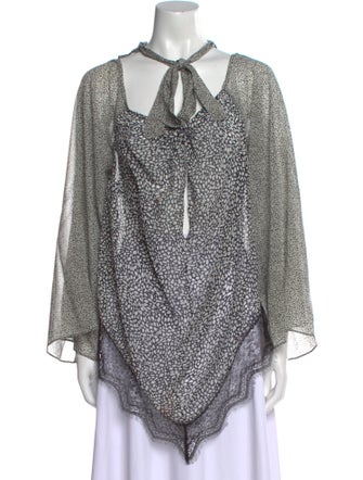 Derek Lam 10 Crosby Silk Printed Tunic