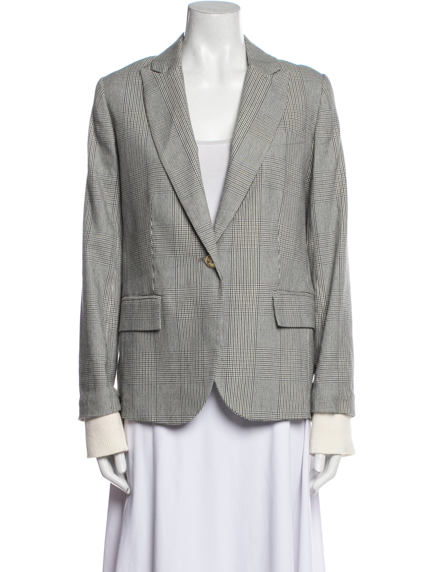 Derek Lam 10 Crosby Houndstooth Print Blazer