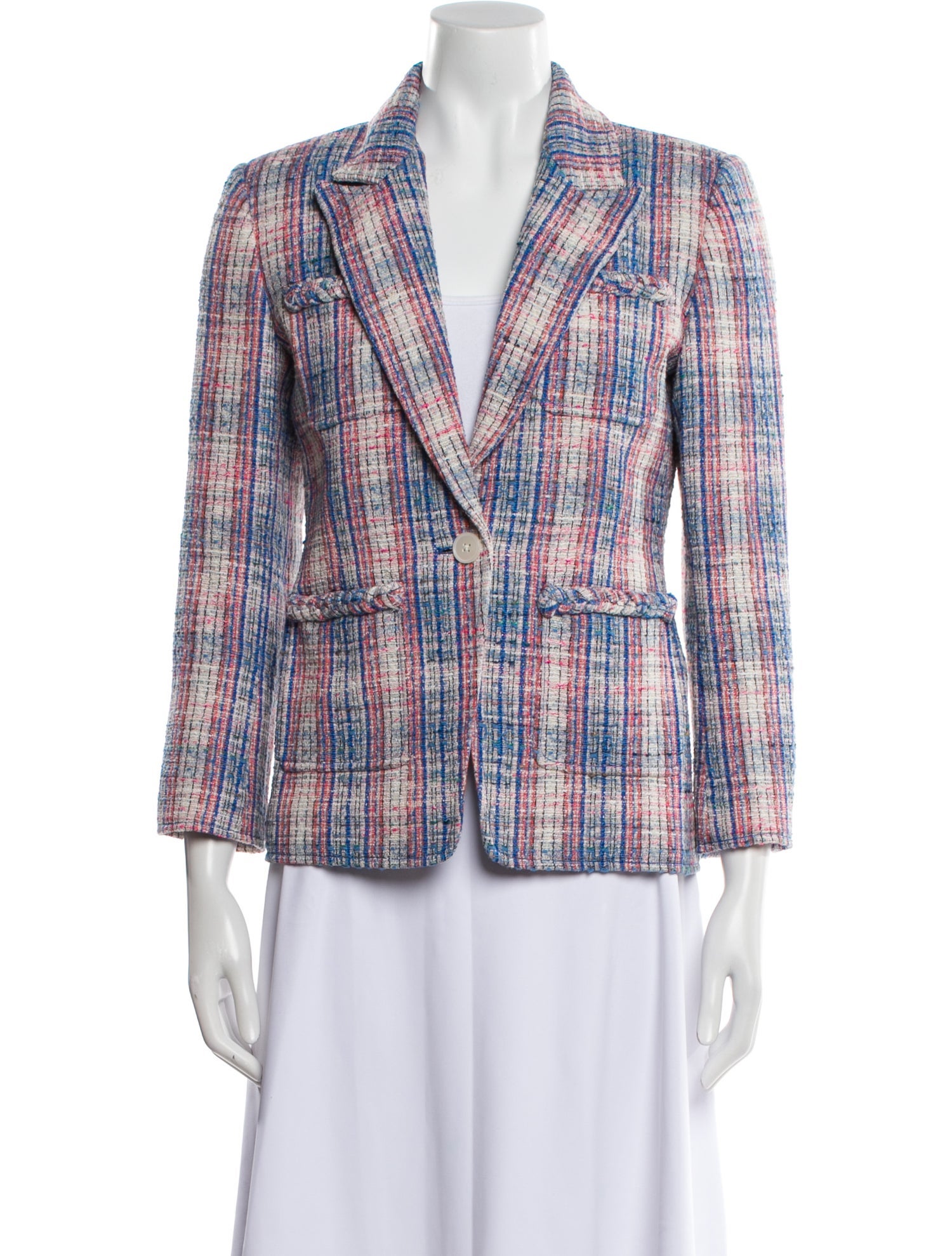 Derek Lam 10 Crosby Plaid Print Blazer