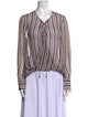 Derek Lam 10 Crosby Silk Striped Blouse