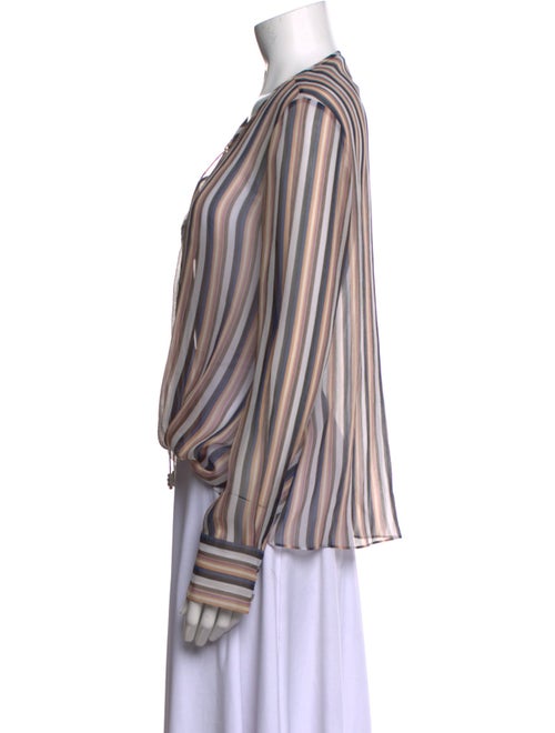 Derek Lam 10 Crosby Silk Striped Blouse